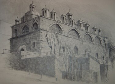 Drawing titled "Tophane dans toute…" by Serge Salis, Original Artwork, Pencil