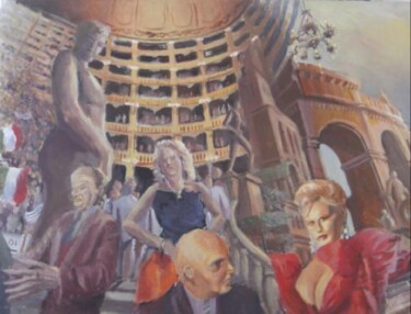 Pittura intitolato "VIVE L' OPERA" da Serge Salis, Opera d'arte originale, Acrilico Montato su Pannello di legno
