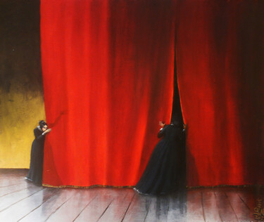 Картина под названием "Пьеса "Завеса"" - Serge Sunne, Подлинное произведение искусства, Акрил