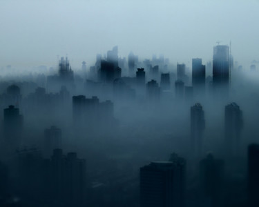 Fotografia intitolato "Shanghai Fog (Frame…" da Serge Horta, Opera d'arte originale, Fotografia digitale