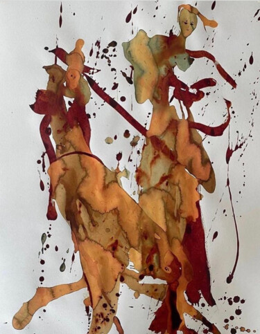 Malarstwo zatytułowany „silhouettes” autorstwa Sergei Kozachenko, Oryginalna praca, Atrament