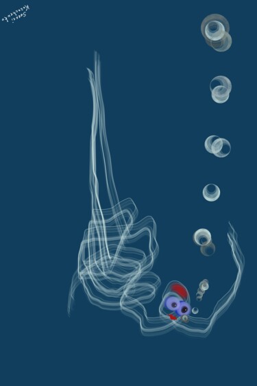 Digitale Kunst getiteld "synchronized swimmi…" door Sergei Kozachenko, Origineel Kunstwerk, 2D Digital Work
