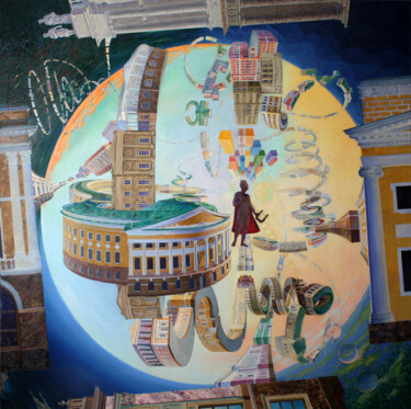 Pintura intitulada "Triumph of Apollo" por Sergei Krupkin, Obras de arte originais, Óleo