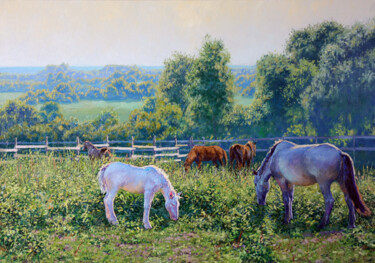 Pintura titulada "Foal" por Sergei Krupkin, Obra de arte original, Oleo