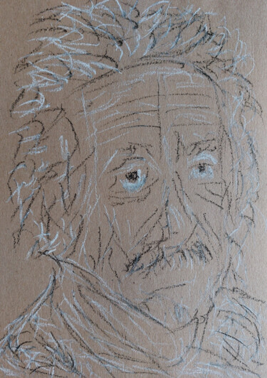 Disegno intitolato "Portrait of Albert…" da Sergej Danko, Opera d'arte originale, Pastello