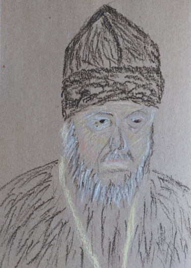 Tekening getiteld "Portrait of Archpri…" door Sergej Danko, Origineel Kunstwerk, Pastel