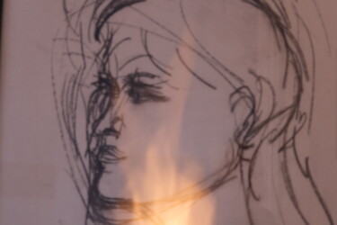 Фотография под названием "Femme Flamme" - Serge Leroux, Подлинное произведение искусства, Цифровая фотография