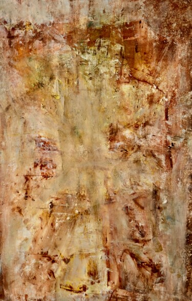 Painting titled "Terre de Sienne 8" by Serge Leroux, Original Artwork, Acrylic