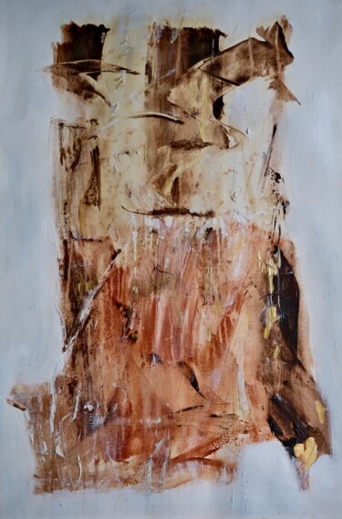 Peinture intitulée "Terre de Sienne 9" par Serge Leroux, Œuvre d'art originale, Acrylique