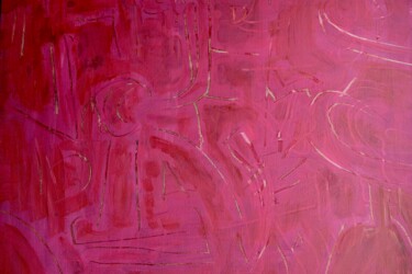 Painting titled "Rose Senteur" by Serge Leroux, Original Artwork, Acrylic