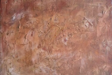 Painting titled "Rose terre" by Serge Leroux, Original Artwork, Oil