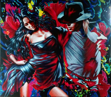 Pintura titulada "Dance." por Sergey And Vera, Obra de arte original, Acrílico