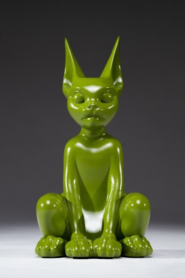 Rzeźba zatytułowany „Gargoyle green” autorstwa Sergey Bedrosov, Oryginalna praca, Ceramika