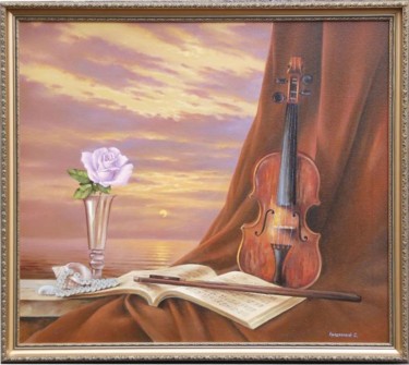 Картина под названием "the notes 02" - Sergey Kolodyazhniy, Подлинное произведение искусства, Масло
