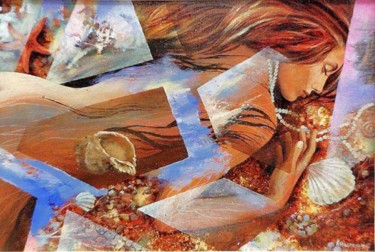 Картина под названием "sleeping mermaid" - Sergey Kolodyazhniy, Подлинное произведение искусства, Другой