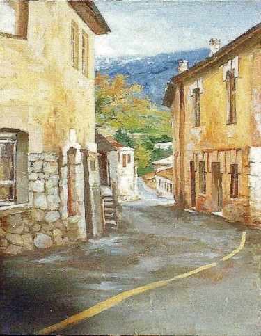 Peinture intitulée "Old Turkish Sreets…" par Sergey Kolodyazhniy, Œuvre d'art originale, Huile