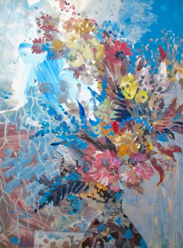 Pittura intitolato "Flowers Passion" da Sergey Kostin, Opera d'arte originale, Acrilico
