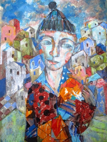 Ζωγραφική με τίτλο "Messenger" από Sergey Kostin, Αυθεντικά έργα τέχνης, Ακρυλικό