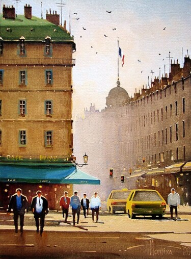 Peinture intitulée "Paris. Sunny corner" par Sergey Potikha, Œuvre d'art originale, Huile
