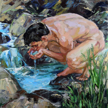 Pintura intitulada "Refreshing Source" por Sergey Sovkov, Obras de arte originais