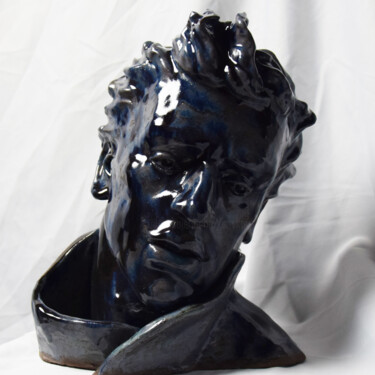 Skulptur mit dem Titel "Poet" von Sergey Sovkov, Original-Kunstwerk, Keramik