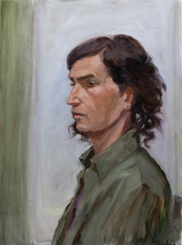 Painting titled "Man portrait" by Sergey Sovkov, Original Artwork, Oil
