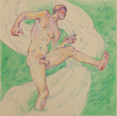Рисунок под названием "Summer dance." - Sergey Sovkov, Подлинное произведение искусства, Цветные карандаши