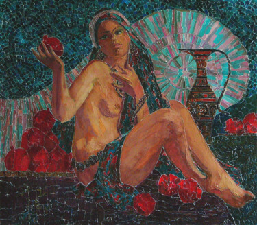 Pintura intitulada "Odalisque" por Sergey Sovkov, Obras de arte originais, Óleo