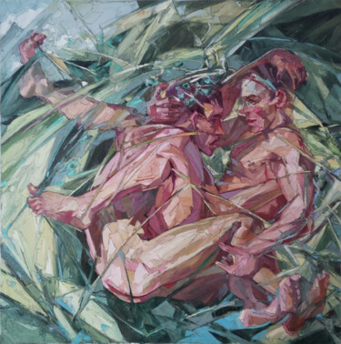 Malerei mit dem Titel "Romp in the Grass" von Sergey Sovkov, Original-Kunstwerk
