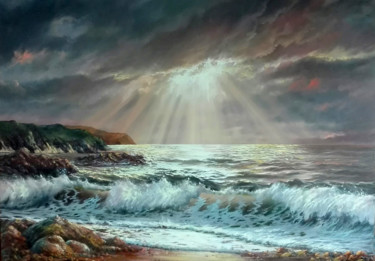 Pintura titulada "Cape Crillon" por Sergey Vasenkin, Obra de arte original, Oleo