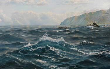 Pintura titulada "Mordvinov Bay" por Sergey Vasenkin, Obra de arte original, Oleo