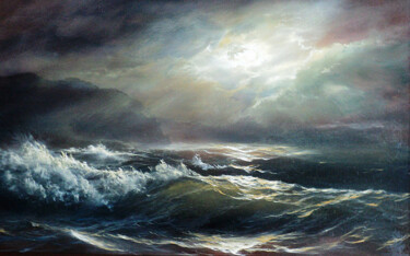 Pintura titulada "Storm" por Sergey Vasenkin, Obra de arte original, Oleo