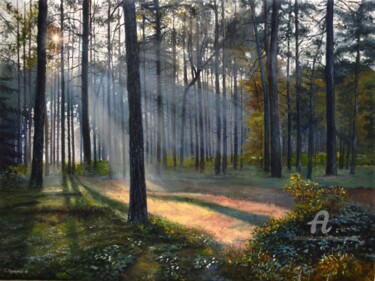 Malarstwo zatytułowany „Autumn is coming” autorstwa Sergey Lutsenko, Oryginalna praca, Olej