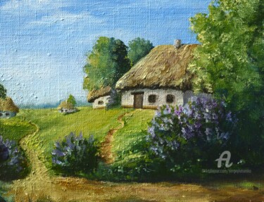 Pintura intitulada "Rural motives" por Sergey Lutsenko, Obras de arte originais, Óleo