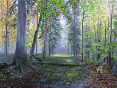 Pintura titulada "Open woods" por Sergey Lutsenko, Obra de arte original