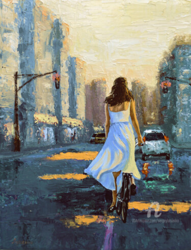 绘画 标题为“City walk” 由Sergey Lutsenko, 原创艺术品, 油