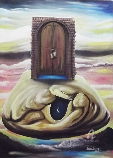 Картина под названием "La entrada secreta" - Sergio Cabeza, Подлинное произведение искусства, Акрил