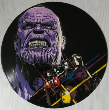 Schilderij getiteld "Thanos" door Sérgio Clemente, Origineel Kunstwerk, Graffiti