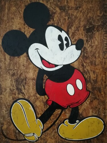 Картина под названием "Mickey" - Sérgio Clemente, Подлинное произведение искусства, Акрил