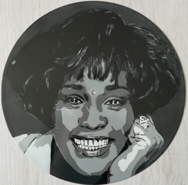 Peinture intitulée "Whitney Houston" par Sérgio Clemente, Œuvre d'art originale, Bombe aérosol