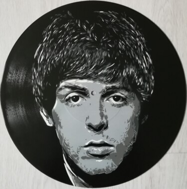 Schilderij getiteld "Paul McCartney" door Sérgio Clemente, Origineel Kunstwerk, Acryl