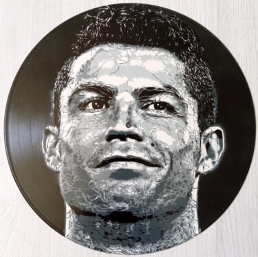 Malerei mit dem Titel "Cristiano Ronaldo C…" von Sérgio Clemente, Original-Kunstwerk, Sprühfarbe