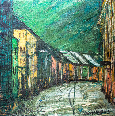 Pintura intitulada "Surreal street" por Sergio Kovalov, Obras de arte originais, Óleo