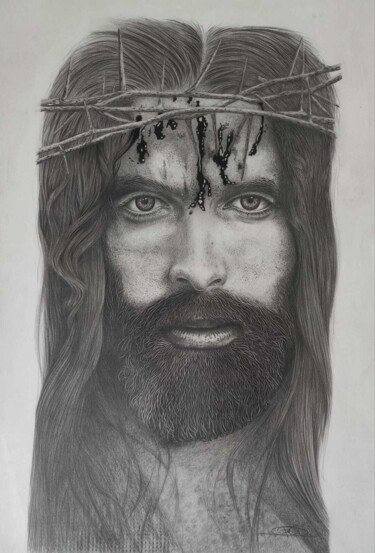 제목이 "Jesus crucificado I…"인 그림 Sergio Macedo Cardoso로, 원작, 연필