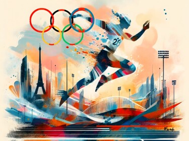 数字艺术 标题为“esporte em Paris” 由Sérgio Miranda, 原创艺术品, AI生成的图像