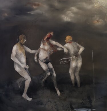 Ζωγραφική με τίτλο "Mouvement perpétuel" από Sergio Padovani, Αυθεντικά έργα τέχνης, Λάδι Τοποθετήθηκε στο Ξύλινο φορείο σκε…