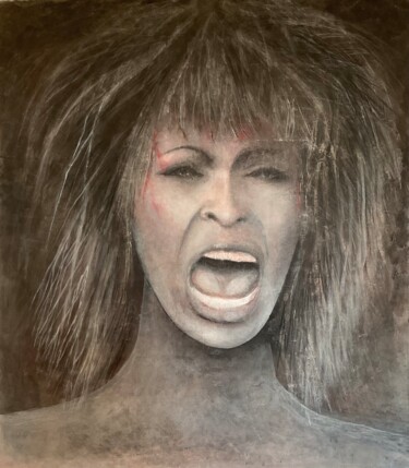 Malerei mit dem Titel "Tina Turner" von Sergio Repossini, Original-Kunstwerk, Acryl