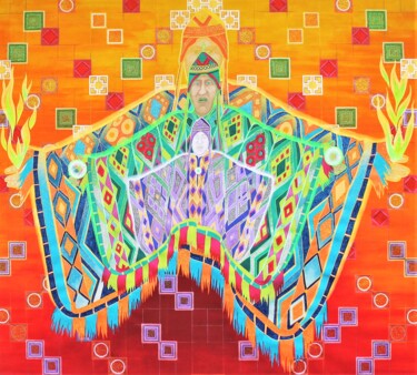 Картина под названием "El Poder del Encant…" - Sergio Rey Sun Han, Подлинное произведение искусства, Акрил