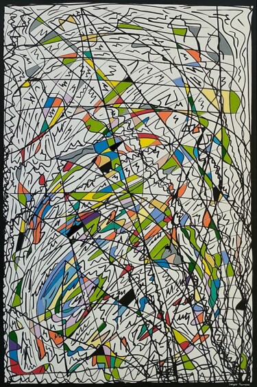 Painting titled "Movimiento 12" by Sergio Romero, Original Artwork, Acrylic