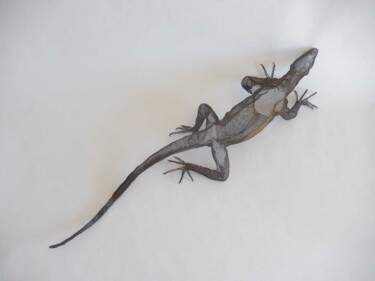 Sculpture titled "Lizard" by Sergio Selari, Original Artwork, Bronze